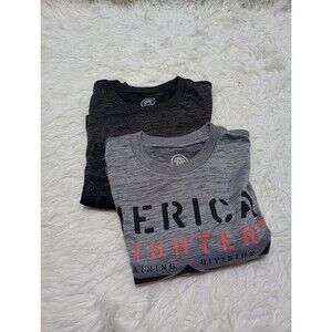 American Fighter Black/Gray  Two Pullover Graphic Men's T-shirts